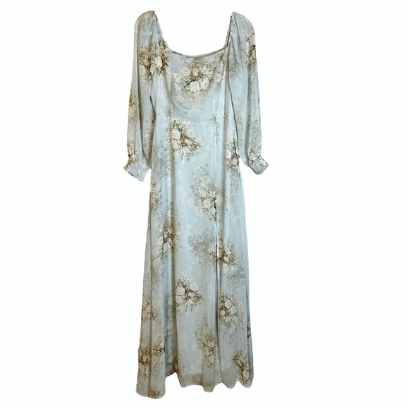 Baltic Born Giselle‎ Maxi Dress Vintage Blue Floral GIS-DR-42592 NWT Large - Picture 2 of 15